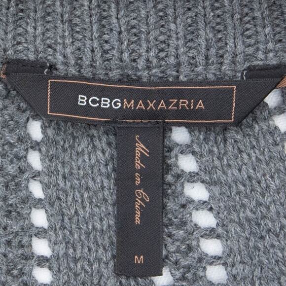 BCBG MaxAzria Women's Gray Sweater Tunic w/Front Pockets Size Medium - Picture 5 of 7